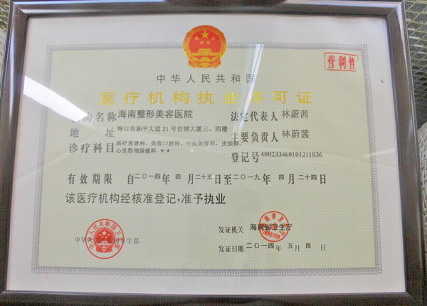 醫(yī)療機(jī)構(gòu)執(zhí)業(yè)許可證